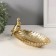 Souvenir Polystone stand "Golden parrot with a crest on a gold sheet" 11x24.5x11 cm