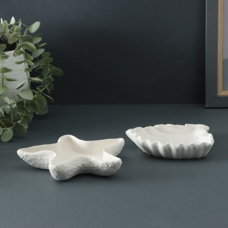 Cracks for little things - Slimfares "Sea depths" set 2pcs, 10x13cm, White-3