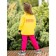 Bomber jacket for a girl, height 110 cm, lemon color