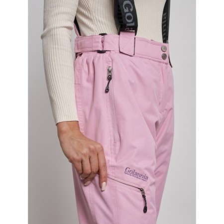 Semi -combinezone ski insulated female winter, size 44, pink color-14