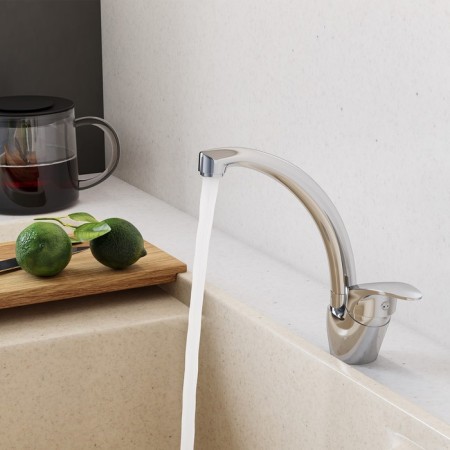 Santek Mavis kitchen mixer, high spout, chrome-1