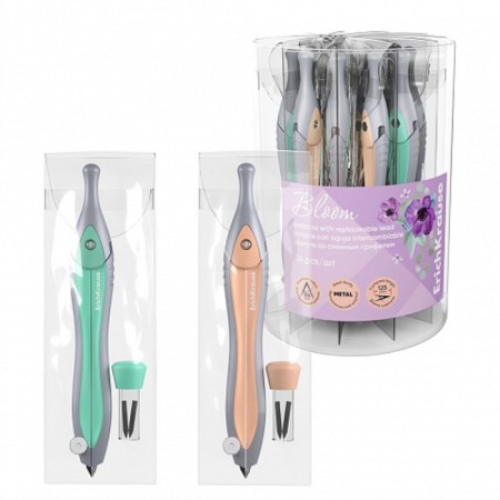 Metallic Erychkrause "Pastel Bloom", 125mm, with a replaceable neck, PVC case, mix