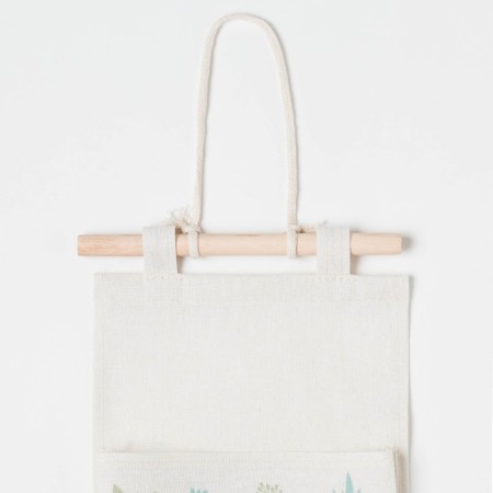 Textile pocket "Flower shop" 2 departments, 41x20 cm-2