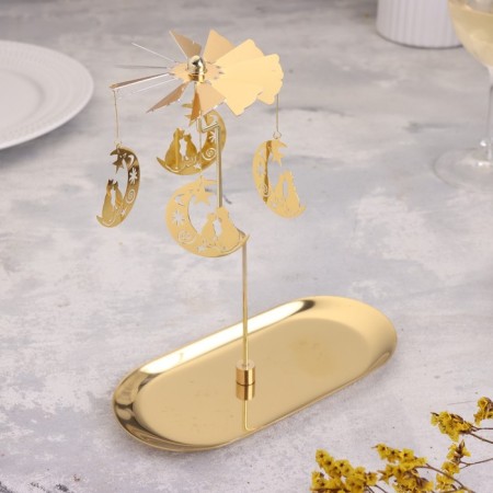 Carousel Carousel Carrier, Gold, Metal, 8.5 x 18 cm-1