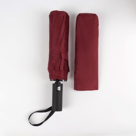 Automatic umbrella "Lanford", 3 additions, 12 spokes, r = 51 cm, burgundy color-7