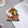 Double mini-postcard "Happy New Year!" Glitter, Santa Claus, 16.5x10 cm