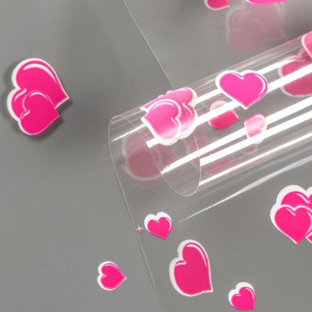 Film for flowers "hearts" Yar. Lorine 0.7 x 8.2 m, 40 mkm-1