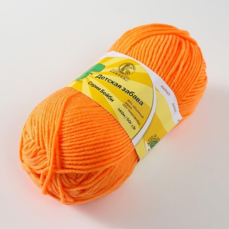 Yarn "Children's Fun" 20% microfiber, 80% acrylic 140m/50g (035 orange)-1