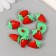 Set of buttons of decorative plastic "Red strawberry" set 10 pcs 2.1x1.5 cm