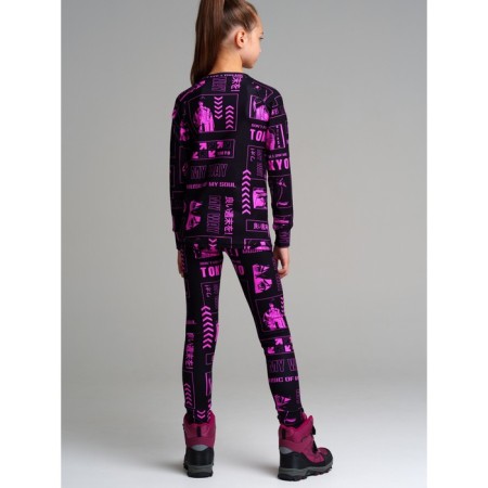 Thermal complex for girls: trousers, sweatshirt, height 140 cm-2