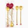 Tablespoons with suspensions “to the one I love very”, 2 pcs., 3 x 15 cm.