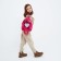 Baby backpack for a girl with sequins "Heart", a lightning department, pink color