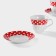 Tea Ceramic Dolyana Service "Peas", 4 items: 2 cups 210 ml, 2 saucers d = 14 cm, red red color