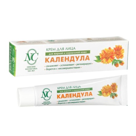 Facial cream "Nevskaya Cosmetics", calendula, moisturizing, decreased inflammation, matting, 40 ml-1