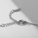 Pendant "Heart" Planet, white color in silver, 39 cm