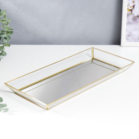 Standing interior glass with a “rectangle” mirror 3x16x35 cm