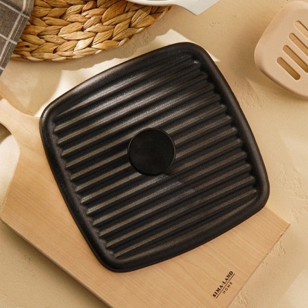 Cover - cast -iron press SL Home, 23 × 23 × 5.5 cm, black color-5