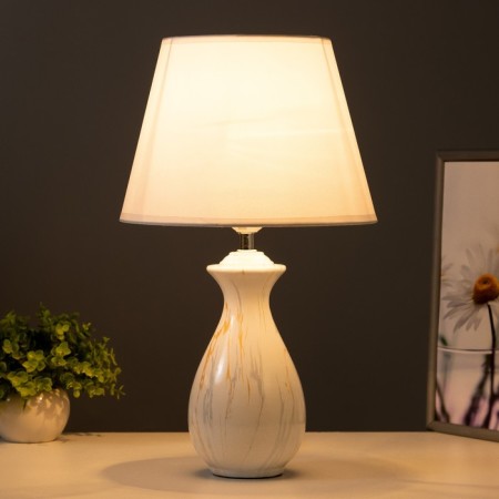 Lilian table lamp E27 40W white 25x25x42cm Risalux-1
