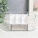 Cosmetics box Plastic "Oval with a box" ivory 8.5x19.5x9 cm