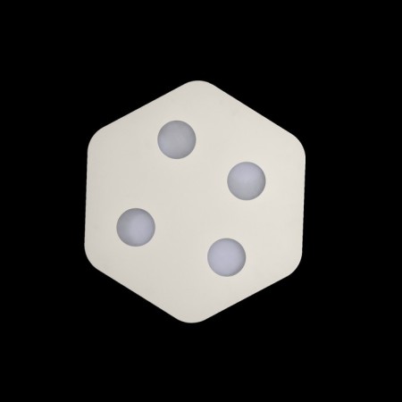 Ceiling light mantra area, GX53, 4x9W, 440x490x40 mm, matte white color-1