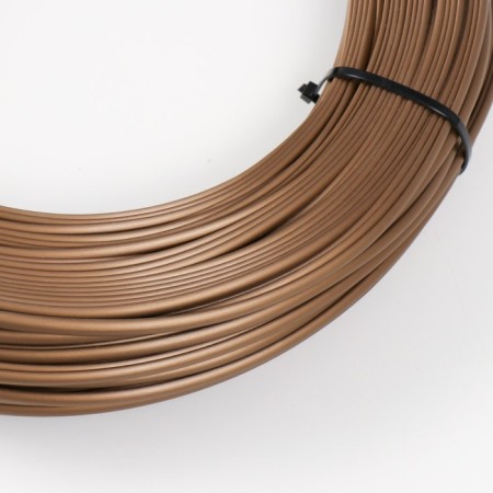 Smooth artificial rattan 6 mm 100 m half a pipe (metallic bronze)-1