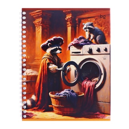 Notebook of 48 sheets in a cage, on the crest, “your deeds”, cover of shared cardboard, mix-3