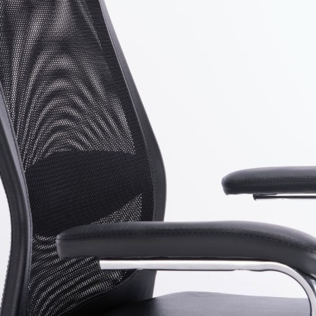 Office Office Brabix "Flight EX-540", chrome, eco-leather, mesh, black-1