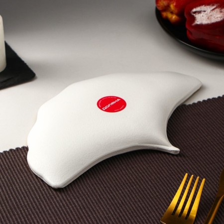 Broke dish "shell", 23 × 15 cm, white color-2