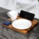 Adelica stand, for plate, mugs and phone, 25 × 21 × 1.8 cm