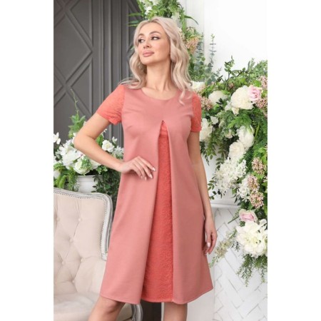 Female dress, size 44, peach color-8