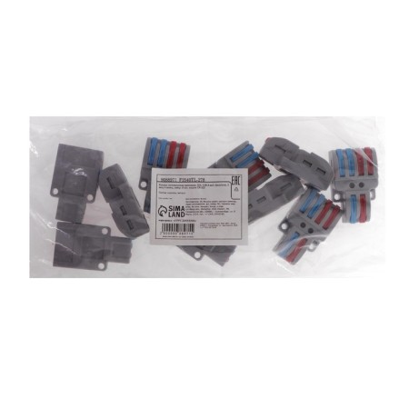 Electric terminal, 32a, 0.08-4 mm2, phase/zero, 2 input 4 conclusion, set 10 pcs-4