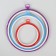 Schools for embroidery with a suspension, d = 11/17/21 cm, 3 pcs, color colorful color