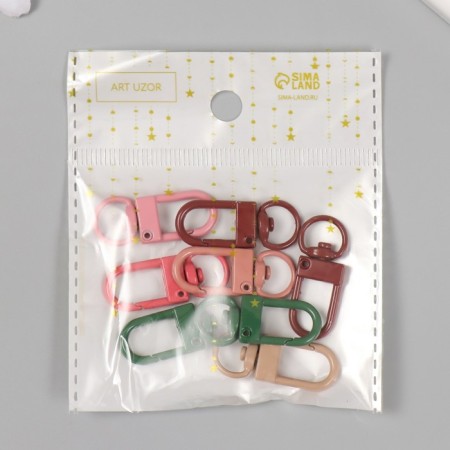 Carabiner Metal with a ring "Loop" mix 3.1x1.2 cm-3