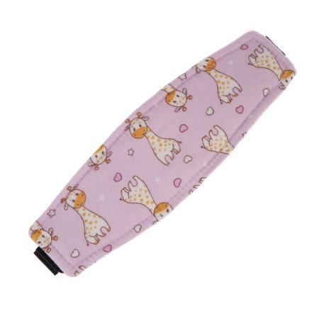 The bandage-fixer is a children's front, to support the head in the car seat, giraffes, pink-2