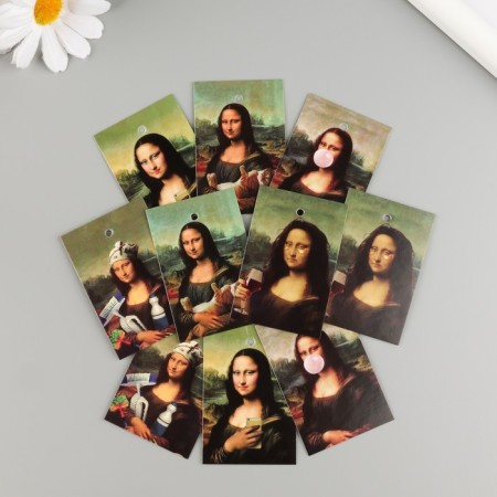 Cardboard "Modern Lisa" set 10 pcs (5 types) 4x6 cm-1