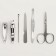 Manicure set, 6 items, in a case, blue