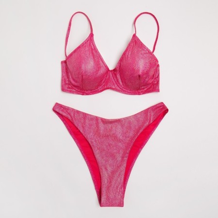 Swimsuit female separate minku, color pink size 48-5