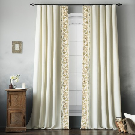 Set of curtains "Valeri", size 200 x 270 cm - 2 pcs, picking - 2 pcs cm, white color
