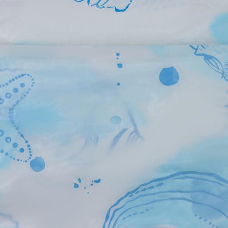 Bathon curtain "Poseidon", 180 × 180 cm, white color-1