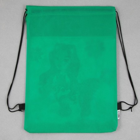 A bag for shoes "Girl with a fox" non -core canvas, size 30 x 40 cm-3
