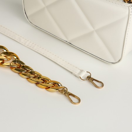 Bag Cross-Bodi with a zipper, white color-3