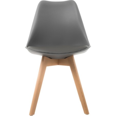 Plastic stool Bonuss array/eco -leather/plastic, natural/gray 49x57x82 cm-7