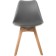 Plastic stool Bonuss array/eco -leather/plastic, natural/gray 49x57x82 cm