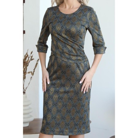 Women's dress, size 50, gray color-4