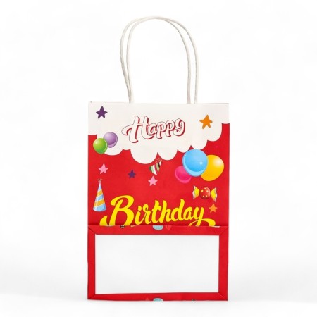 Kraft "Happy Brithday" 120g/m 15 x 8 x 21 cm-1