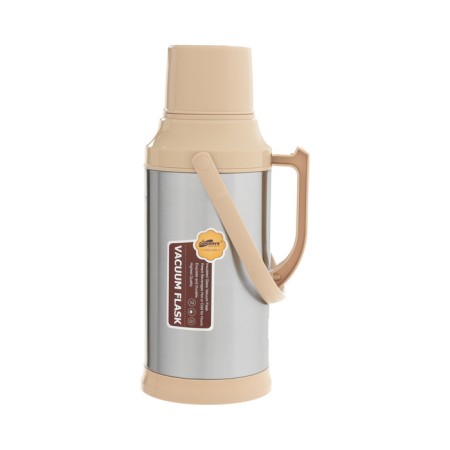 Thermos 3.2 l, with a glass flask, retains heat 12 hours, with a mug, beige-2