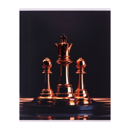 A notebook of 96 sheets in Calligrata “Chess” cage, covered cardboard, matte lamination + selective UV-lame, OFSET MIX-4