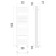 Terminus heated towel rail "Aurora" P20, 300x800 mm, lower connection, chrome