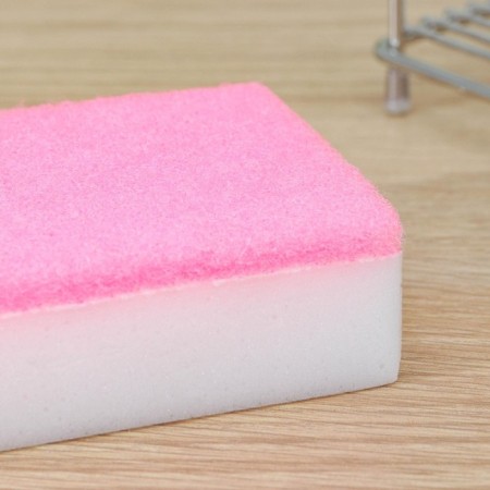 Melamin sponge with an abrasive layer, 11 × 7 × 3 cm, color mix-6
