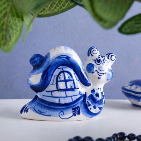 Souvenir "Snail with a house", 9 cm, gzhel